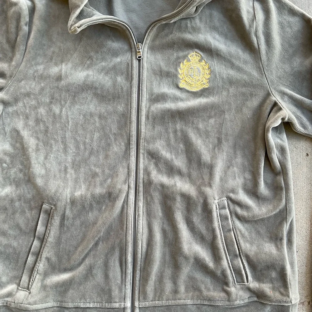 Lauren Ralph Lauren full zip velour track jacket - Picture 2 of 6